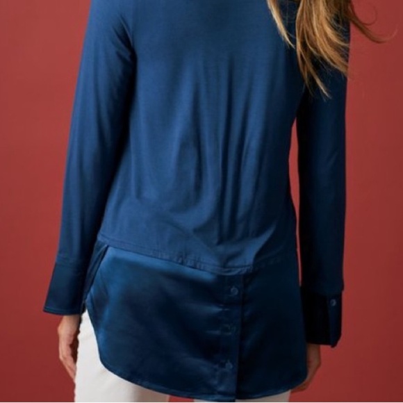 Soft Surroundings Black Tita jersey tunic top long sleeves Woman's size large - Picture 4 of 16